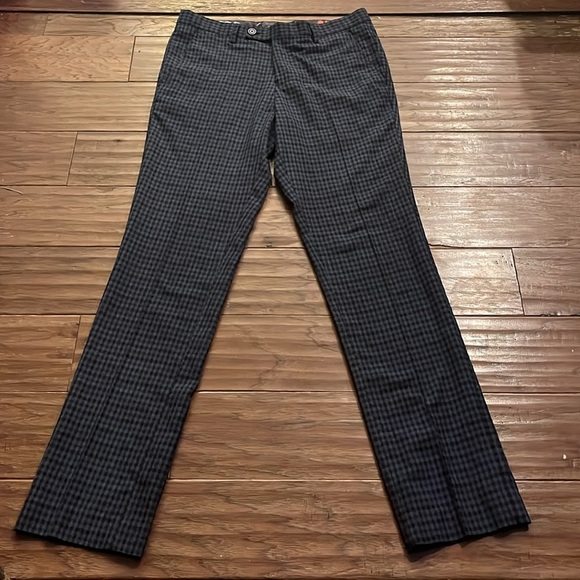 Paisley & Gray Pants - PAISLEY & GRAY Women’s Slim Fit Blue and Black Checkered Pants Size W29 x 32L